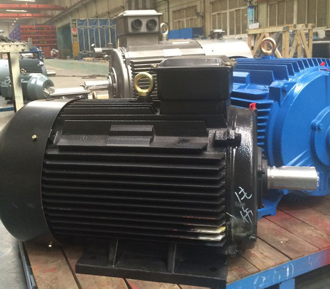 圖為西安西瑪電機(jī)生產(chǎn)的YE5系列高效三相異步電機(jī)照片